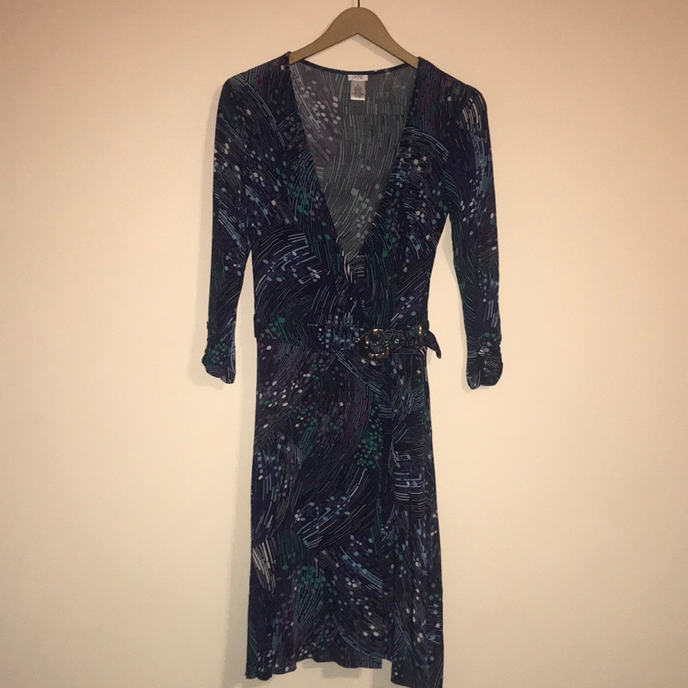 Cache Printed Wrap Dress with Belt🎃